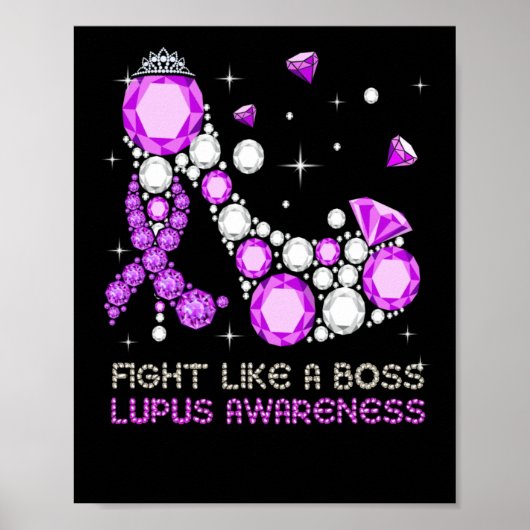 Purple Warrior Fight Lupus Like A Boss Poster (Voorkant)
