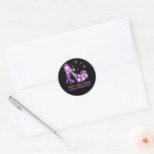 Purple Warrior Fight Lupus Like A Boss Ronde Sticker (Envelop)