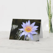 Purple Water Lily Greeting Card Aankondiging (Voorkant)
