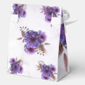 Purple Watercolor Chrysanthemum Birthday Bedankdoosjes (Achterkant)