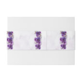 Purple Watercolor Chrysanthemum Wedding Uitnodigingen Wikkel (Achterkant Voorbeeld)