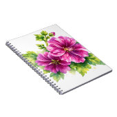 Purple Watercolor Flower Illustration  Notitieboek (Rechterzijde)