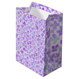 Purple watercolor flower lilac design medium cadeauzakje