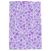 Purple watercolor flower lilac design medium cadeauzakje (Voorkant)