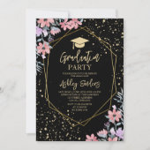 Purple watercolor flowers Graduation Kaart (Voorkant)