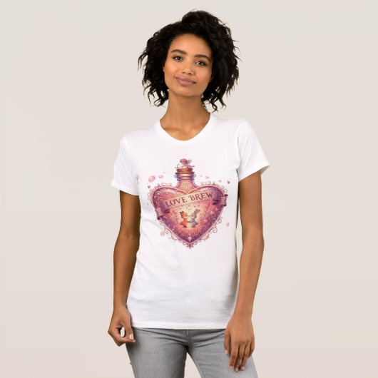 Purple Watercolor Heart with Butterfly T-Shirt (Voorkant volledig)
