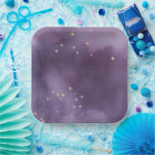Purple watercolor papieren bordje (Feest)