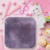 Purple watercolor papieren bordje (Feest)