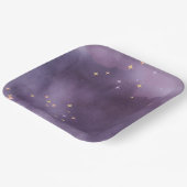 Purple watercolor papieren bordje (Gebogen)