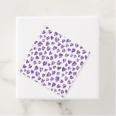 Purple Watercolour Heart Bedankjes Labels (In situ)