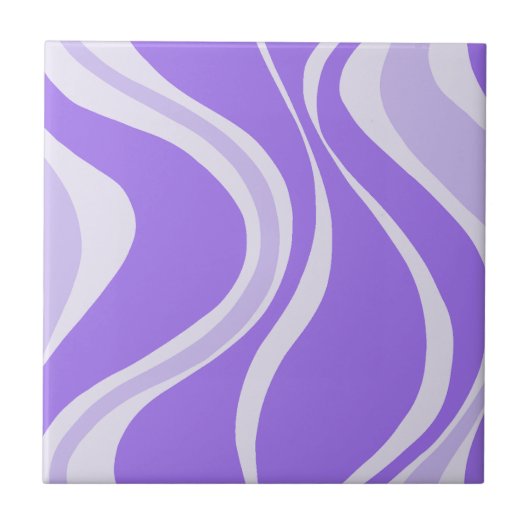 Purple Waves Tile Tegeltje (Voorkant)
