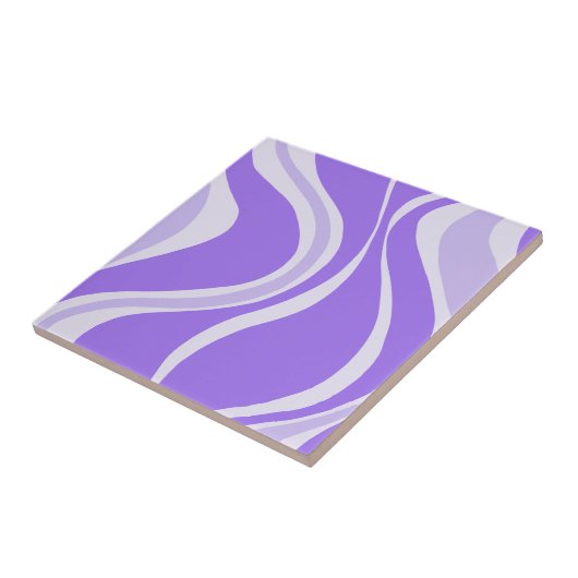 Purple Waves Tile Tegeltje (Zijkant)