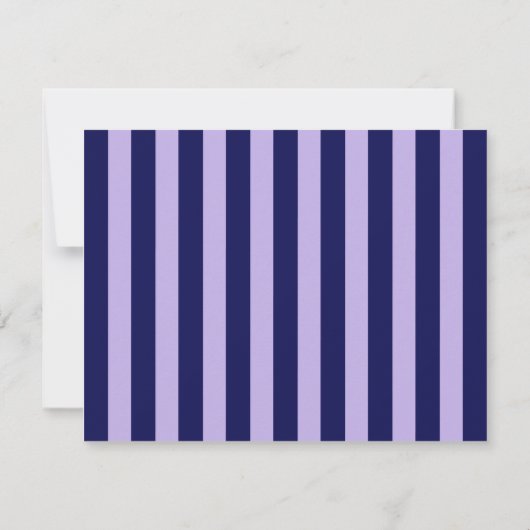 Purple Wavy Frame Note Card with Striped Back Kaart (Achterkant)