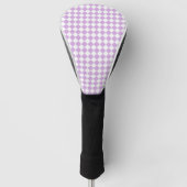 Purple White Checker Diamond Pattern Golfheadcover (Voorkant)