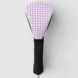 Purple White Checker Diamond Pattern Golfheadcover