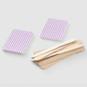 Purple White Checker Diamond Pattern Handwaaier (Niet-gemonteerd)