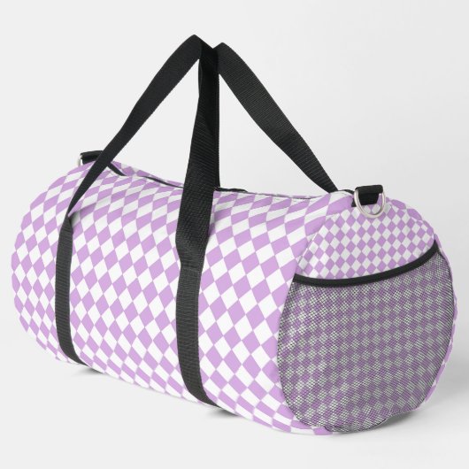 Purple White Checker Diamond Pattern Large Plunjezak (Rechterhoek)