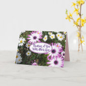Purple White Daisy Flower Garden Thinking Of You Kaart (Gele Bloem)