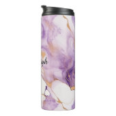 Purple White Gold Abstract Thermosbeker (Geroteerd rechts)