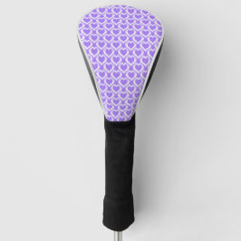 Purple White Hearts Pattern Golfheadcover