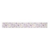 Purple White Moons & Stars Floral Baby Shower Satijnen Lint (Voorkant)