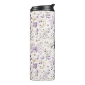 Purple White Moons & Stars Floral Thermosbeker (Gedraaid links)