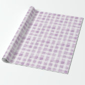 Purple White Stripes Baby Shower Cadeaupapier (Uitgerold)