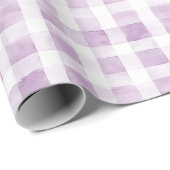 Purple White Stripes Baby Shower Cadeaupapier (Rol Hoek)