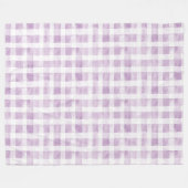 Purple White Stripes  Fleece Deken (Voorkant (Horizontaal))