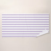 Purple White Stripes Seamless Pattern Badhanddoek (Badhanddoek)