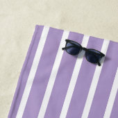 Purple White Stripes Seamless Pattern Strandlaken (In situ)
