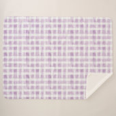 Purple White Stripes Sherpa Deken (Voorkant (horizontaal))