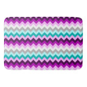 Purple White Teal Chevrons Large Bath Mat (Voorkant)