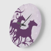 Purple Wild Horses Grote Klok (Hoek)