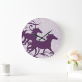Purple Wild Horses Grote Klok (Huis)