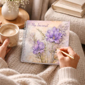 Purple Wildflower Aesthetic Writing Journal Notitieboek