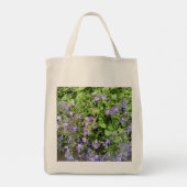 Purple Wildflower Botanical Tote Bag (Achterkant)