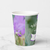 Purple Wildflower Custom Photo Template Birthday Papieren Bekers (Rechts)