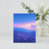 Purple Wildflower Meadow and Starry Sea Briefkaart (Staand voorkant)