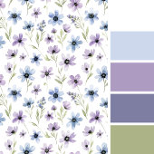 Purple Wildflower Meadow Fleece Deken