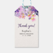 Purple Wildflower Spring Bridal Shower Theme Cadeaulabel (Voorkant)