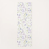 Purple Wildflower Watercolor Yoga Mat (Voorkant)