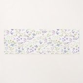 Purple Wildflower Watercolor Yoga Mat (Voorkant (horizontaal))