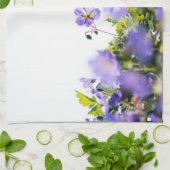 Purple Wildflowers, Dreamy Soft Botanical Theedoek (Gevouwen)