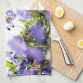 Purple Wildflowers, Dreamy Soft Botanical Theedoek (Quarter Fold)
