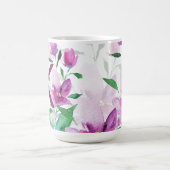 Purple Wildflowers Watercolor Monogram Koffiemok (Center)