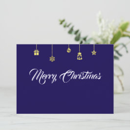 Purple wish card Merry Christmas Feestdagenkaart