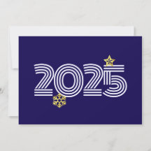 Purple wish card New Year met gold snowflakes