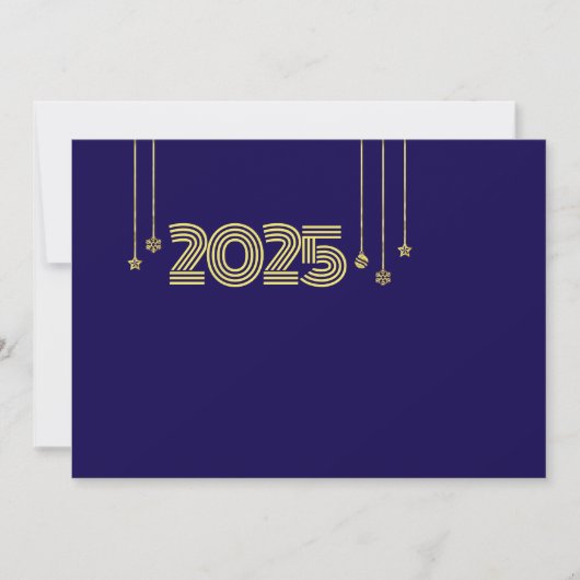 Purple wish card New Year with christmas symbools Feestdagenkaart (Voorkant)