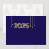 Purple wish card New Year with christmas symbools Feestdagenkaart (Voorkant / Achterkant)